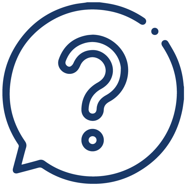 A blue question bubble icon used when hovering over a link.